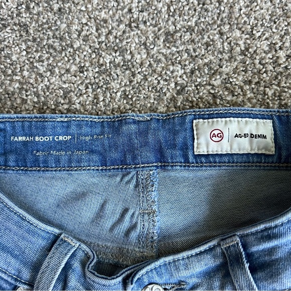 AG Adriano Goldschmied High Rise Farrah Boot Crop Light Wash Jeans, size 28 - Picture 5 of 10